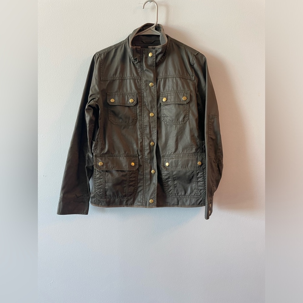 J Crew Utility Jacket Twill Multiple Pockets Snap… - image 1